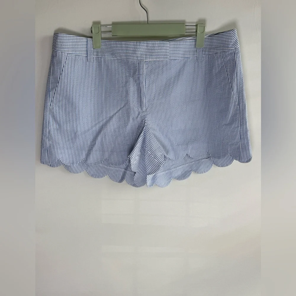 J. Crew buttercup hem seersucker shorts • NWT • women’s size 14